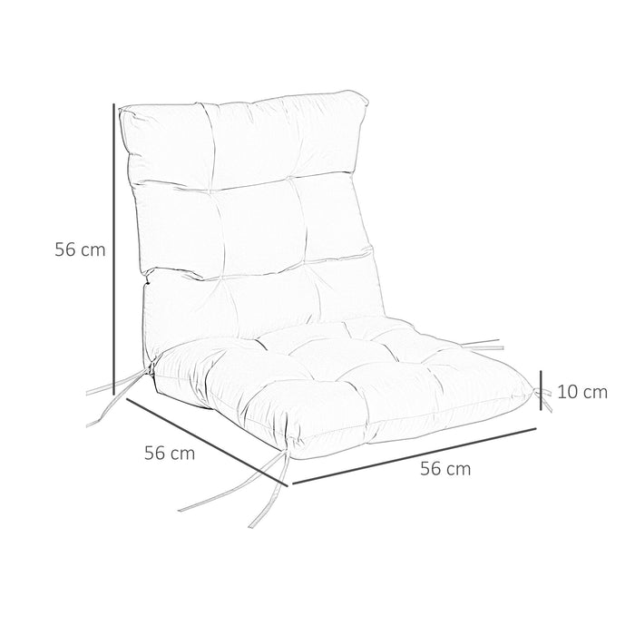 Comfortable Garden Chair Cushion with Backrest - Patio Seat Pad for Outdoor & Indoor - Ideal for Enhancing Sitting Comfort