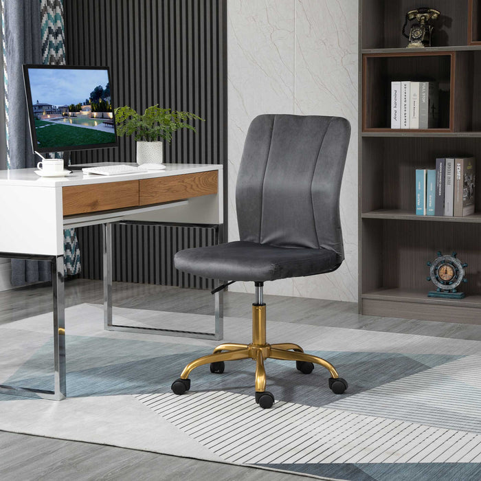 Ergonomic Velvet Office Desk Chair - 360° Swivel Wheels, Height-Adjustable Seat - Comfortable Computer Chair for Work and Study