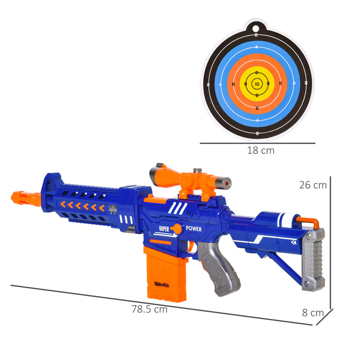 Foam Blaster Toy Gun with Automatic Continuous Firing - Includes 20 EVA Soft Darts and Target Board - Perfect for Kids 8-12 Years, Fun Shooting Game for Boys and Girls