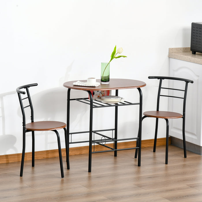 MDF 2 Person Dining Set - Compact 2-Seater Bar Stool and Table Combination - Ideal for Small Spaces and Couples Dining