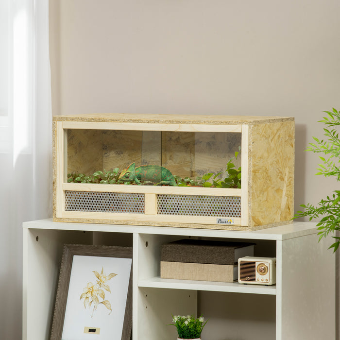 Reptile Terrarium Vivarium with Sliding Doors - Breathable Mesh Habitat, Easy Installation for Climbing Pets - Ideal for Lizards and Similar Reptiles