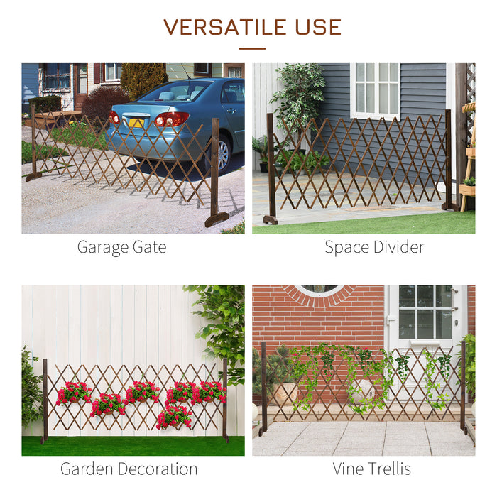 Expanding Scissor-Grid Trellis - Freestanding Foldable Garden Fencing - Ideal for Plant Support and Privacy Screen