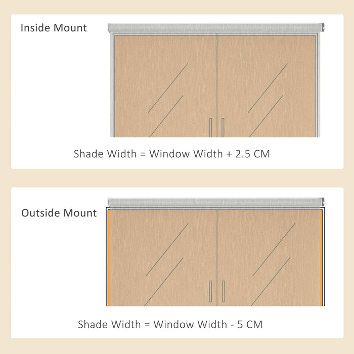 Smart Roller Blinds with UV Protection - Rechargeable WiFi Electric Window Shades, Easy Fit, 80x180cm, Brown - Ideal for Home and Office Privacy