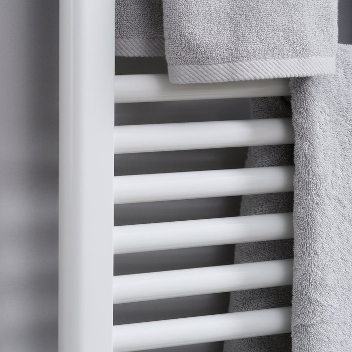 Hydronic Ladder Radiator Towel Warmer - Straight 600x1200mm Central Heating Bathroom Towel Rail - Cozy & Dry Towels for Home Comfort