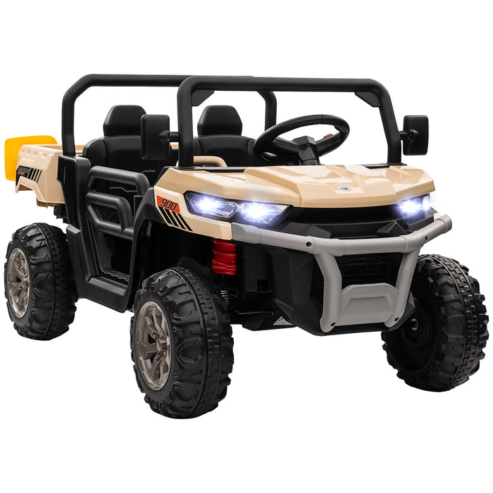 12V Dual Seater Children's Electric Car - Features Electric Bucket and Remote Control - Perfect Gift for Young Drivers