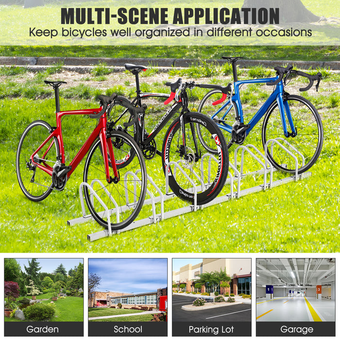 Steel Made 6-Bike Rack - Suitable for BMX, Road, Mountain and Children's Bikes in Black - Efficient Storage Solution for Cyclists