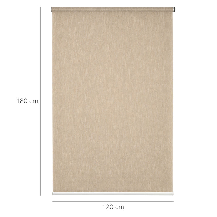 Smart Roller Blinds with WiFi Control - UV Protection Electric Shades, Rechargeable Battery, Easy Installation - Ideal for Home and Office Privacy, Brown, 120 x 180cm