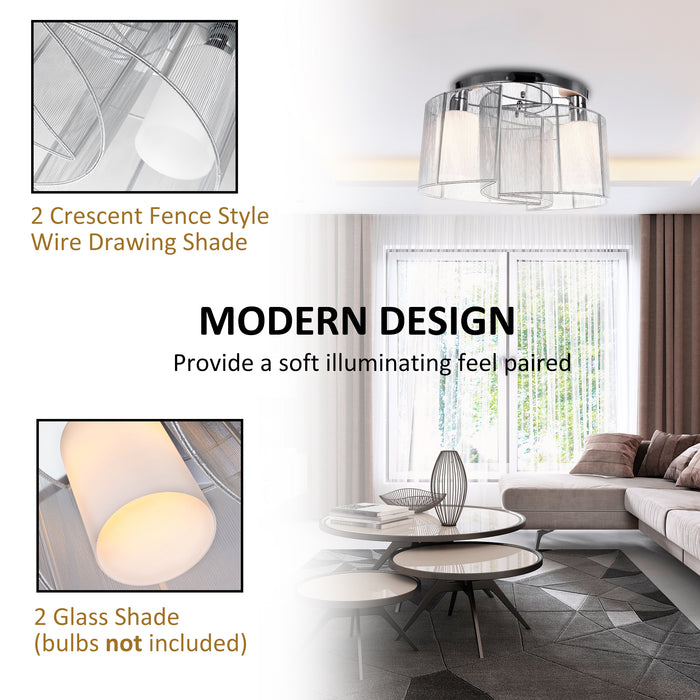 Modern Mini Flush Mount Ceiling Light - Contemporary Metal Finish Chandelier for Home Lighting - Perfect for Hallways, Dining Rooms, and Living Rooms