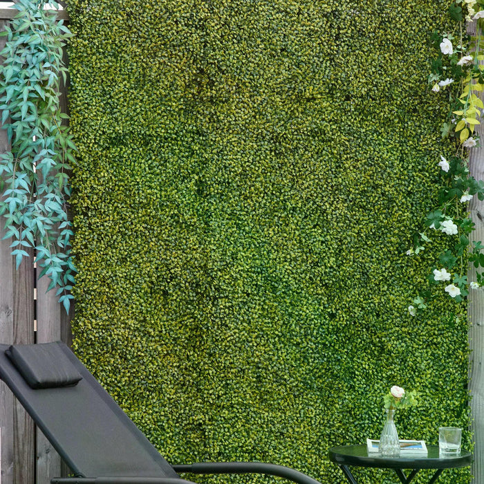 Artificial Milan Grass Wall Panels - 12 PCS Faux Hedge Greenery Screen, Encrypted 20x20 inch Wood Paneling - Ideal for Privacy, Wall Decor, and Backdrops