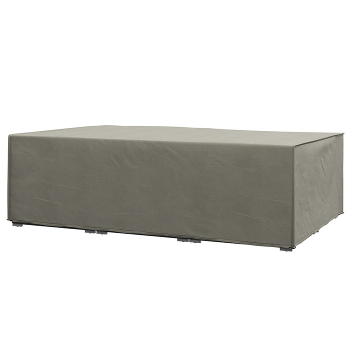 Waterproof Outdoor Furniture Cover - Rectangular Garden Table, Chairs & Sofa Protector, 222x155x67cm - All-Weather Shield in Grey for Patio Settings