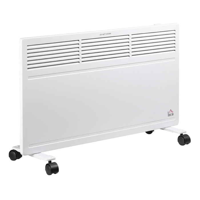 Portable Electric Convector Heater - 2 Heat Settings, Freestanding or Wall-Mounted, Adjustable Thermostat with Safety Cut-Off - Ideal for Home and Office Heating Solutions