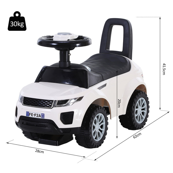 3-in-1 Ride On Car for Toddlers - Manual Foot To Floor Slider with Horn & Steering Wheel - Safe Design, Under Seat Storage for Kids