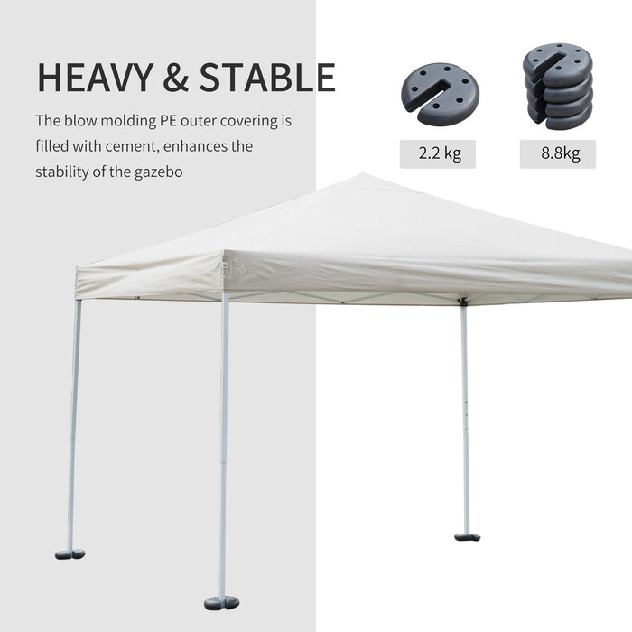 Heavy-Duty Gazebo Anchor Weights - Set of 4 Tent Base Stabilizers for Marquee Party Canopy, 8.8KG Each - Ideal for Outdoor Events and Markets Stability