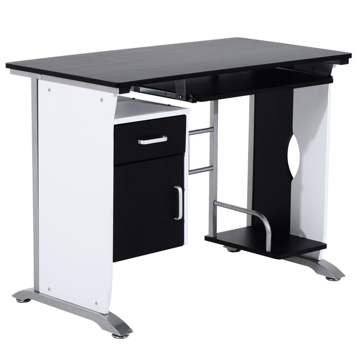 Home Office Computer Desk - Ergonomic Workstation with Sliding Keyboard Tray, Storage Drawers & CPU Stand - Perfect for Professional & Remote Working Environments