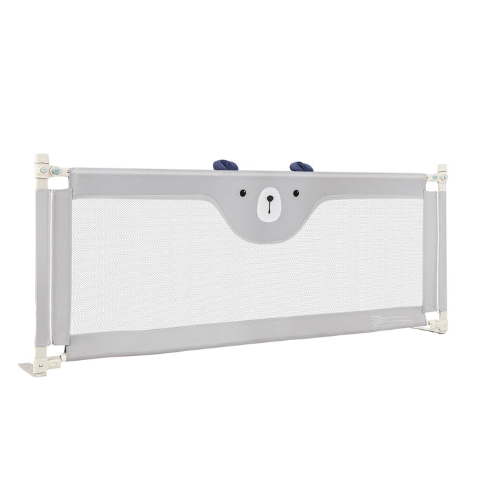 Bed Rail 195cm Model - Double Safety Lock and Adjustable Height Features - Ideal for Ensuring Secure Sleep and Solving Bed Fall Problems