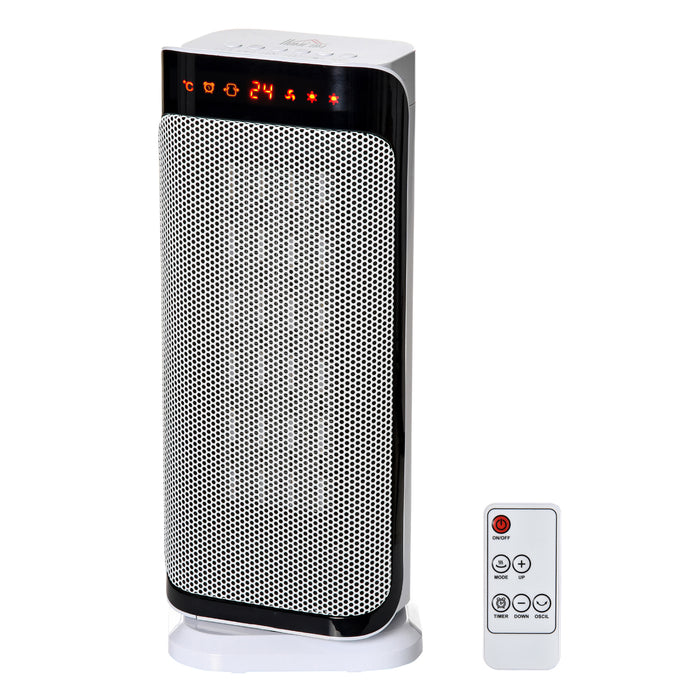 Portable Ceramic Space Heater with Oscillation - 3-Mode Tower Heater with Programmable Timer and Safety Features - Ideal for Home and Office Use