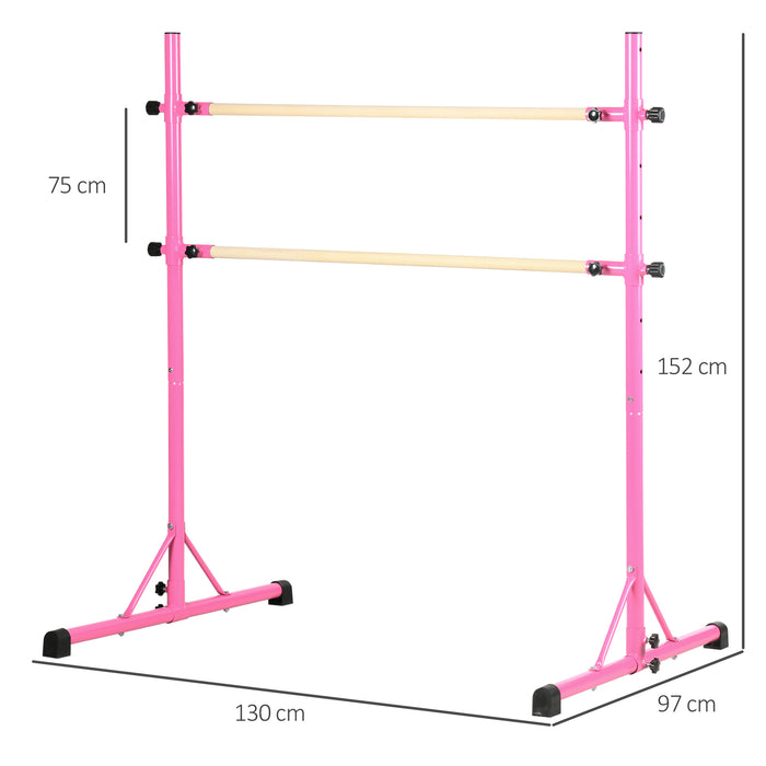 Height Adjustable Freestanding Ballet Barre - Non-Slip Feet for Stability - Ideal for Home or Studio Dance Training and Stretching