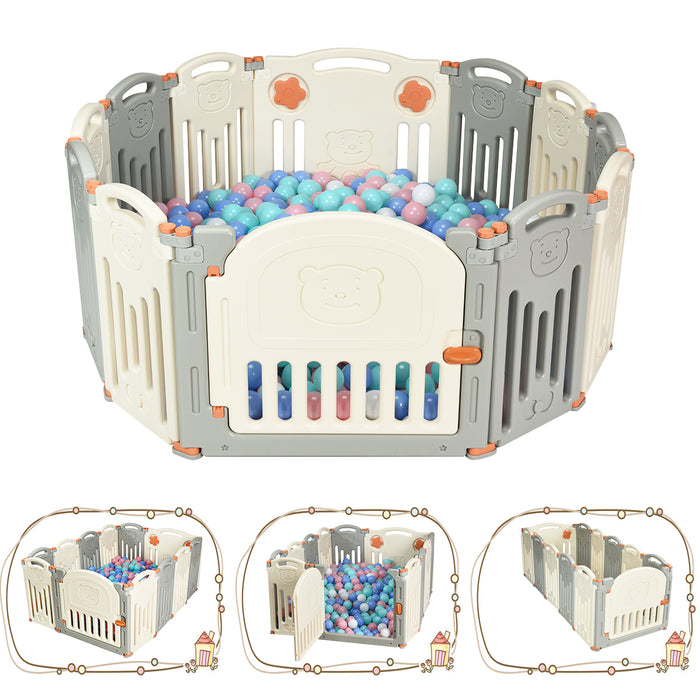 Baby Playpen - Door & External Lock, Suitable for Indoors & Outdoors - Secure Playing Area for Your Little One