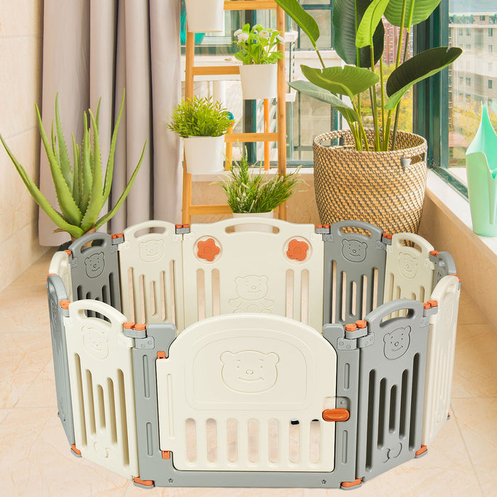 Baby Playpen - Door & External Lock, Suitable for Indoors & Outdoors - Secure Playing Area for Your Little One