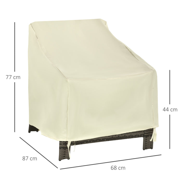 Waterproof 600D Oxford Cloth Furniture Cover - Heavy-Duty Outdoor Patio Chair Protector, 68x87x44-77cm - Shields Single Chairs from Weather Elements