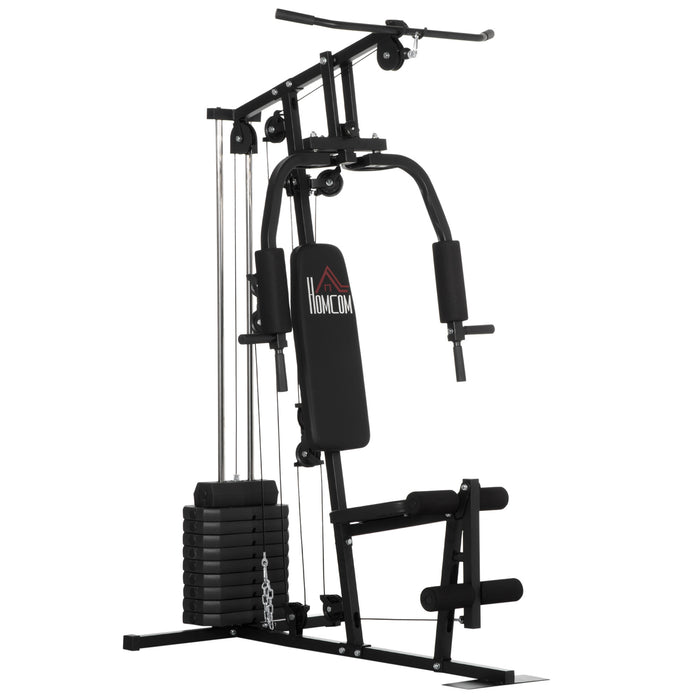 45kg Weight Stack Multifunction Home Gym - Strength Training Equipment with Multiple Exercise Stations - Ideal for Full-Body Workout and Muscle Building