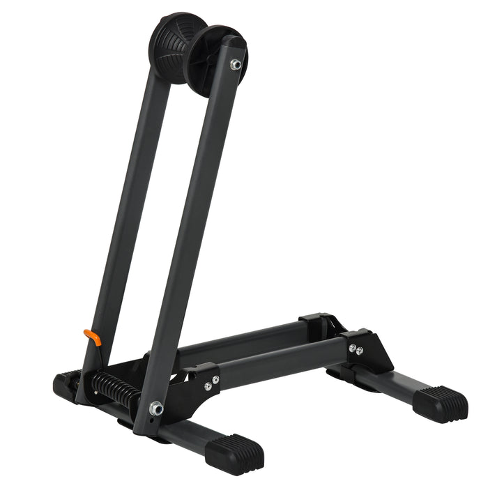 Foldable Metal Bike Rack with Nylon Finish - Accommodates up to 5.5cm Wide Wheels for Secure Parking Storage - Ideal for Urban Cyclists & Space-Saving Solutions