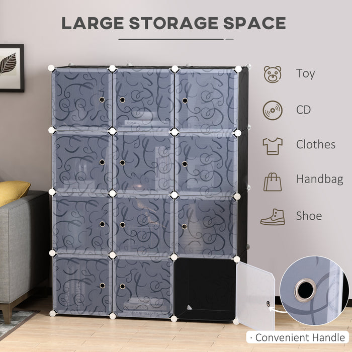 DIY Modular Wardrobe System - Interlocking Plastic Closet Cubes for Clothing Storage - Efficient Organiser for Bedroom Space Management