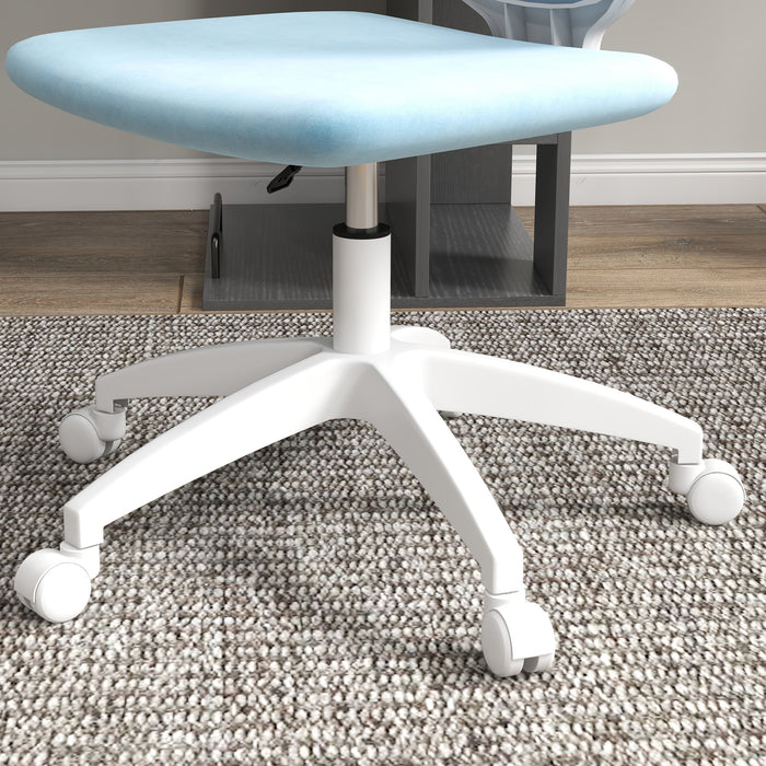 Armless Mesh Desk Chair - Height Adjustable with Swivel Casters, Breathable Back - Ideal for Home Offices and Conference Rooms