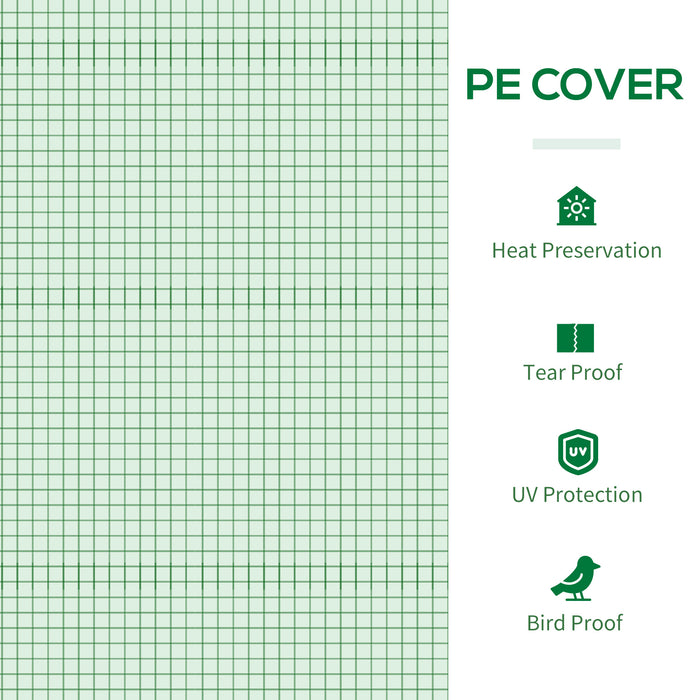 Portable Polytunnel Greenhouse - 240x90x90cm with Ventilated Mesh Windows - Ideal for Indoor and Outdoor Gardening