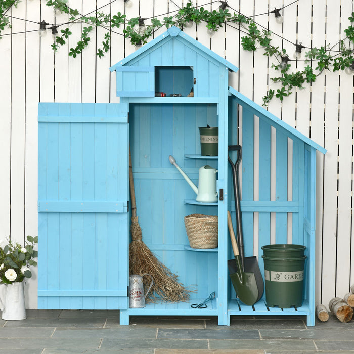 Wooden Firewood Storage Shed - Waterproof Garden Tool Organizer with Asphalt Roof and Lockable Door - Perfect for Outdoor Equipment and Lumber Keeping, 180x130x55 cm