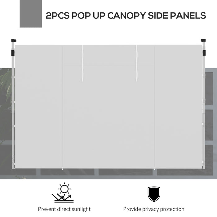 2-Pack Gazebo Replacement Side Panels with Windows - Fits 3x3m or 3x6m Pop-Up Gazebos, Includes Doors - Perfect for Outdoor Shelter and Privacy