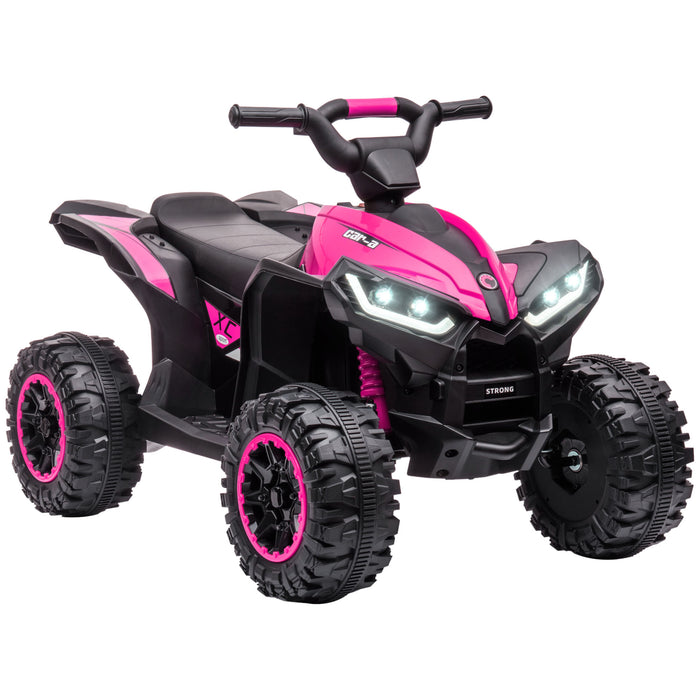 12V Quad Bike ATV Ride-On - Forward/Reverse, High/Low Speed, Slow Start, Suspension, Horn & Music - Ideal Toy for Kids' Outdoor Adventures