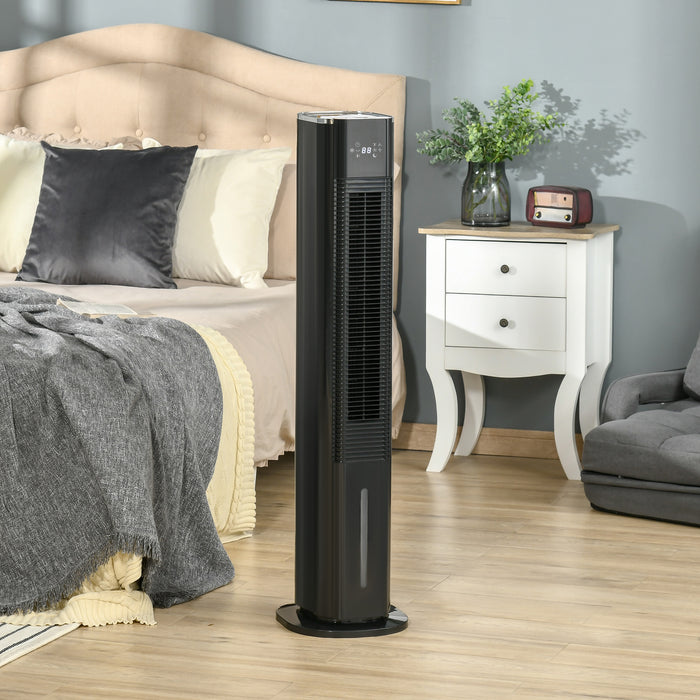 42" Portable Oscillating Cooling Fan - 3-Speed, Water Conditioner with Timer & Remote Control - Ideal for Quiet Bedroom Cooling