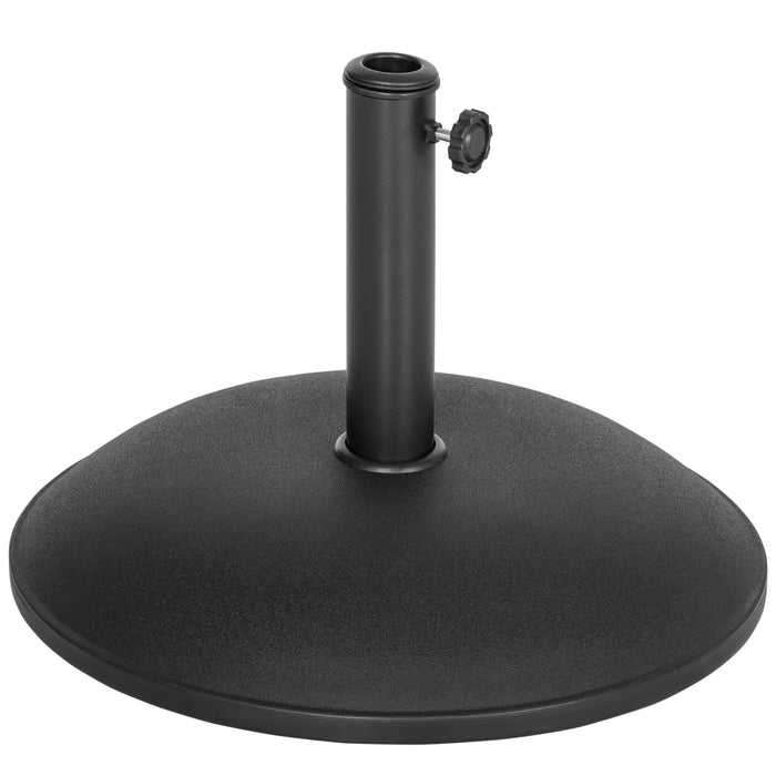 Heavy Duty 20kg Cement Parasol Base - Sturdy Round Umbrella Stand in Grey/Black - Perfect for Outdoor Patio Stability