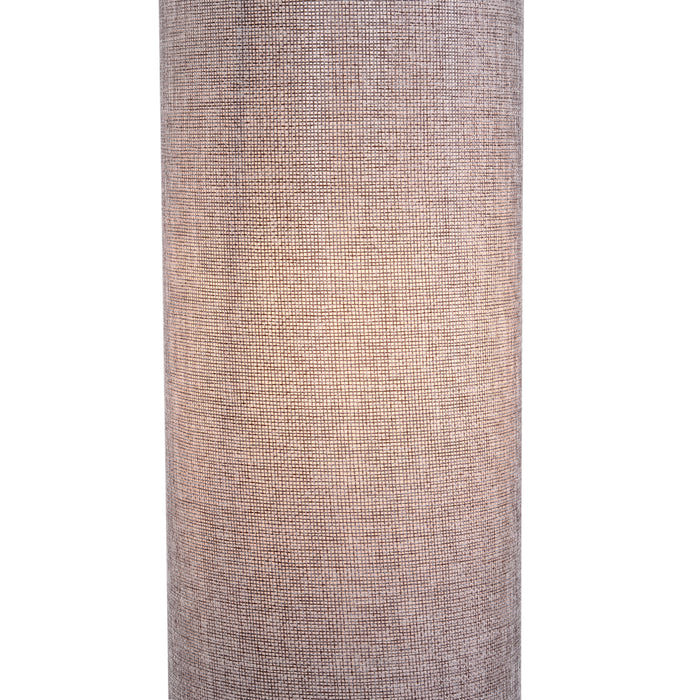 Wooden Base Fabric Floor Lamp, 120cm - Contemporary Grey Linen Shade - Elegant Lighting Solution for Modern Homes