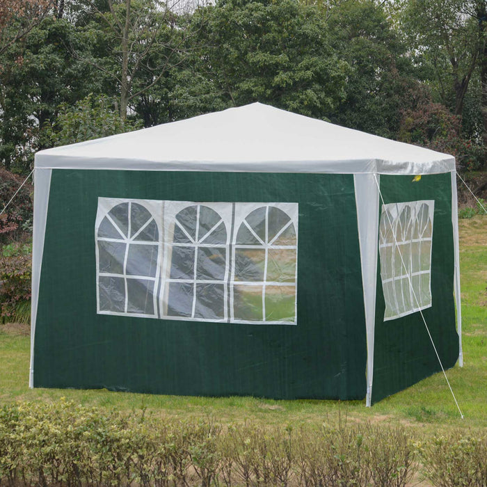 3 Meters Canopy Gazebo Side Panel - Exchangeable Marquee Wall Panels in Green - Ideal for Outdoor Events and Garden Shelter