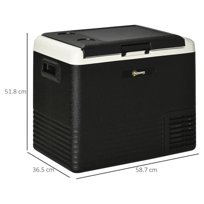 50L Portable Car Refrigerator and Freezer - Compressor Cooling Cooler Box with 12/24V DC & 110-240V AC, Down to -20℃ - Ideal for Camping and Road Trips