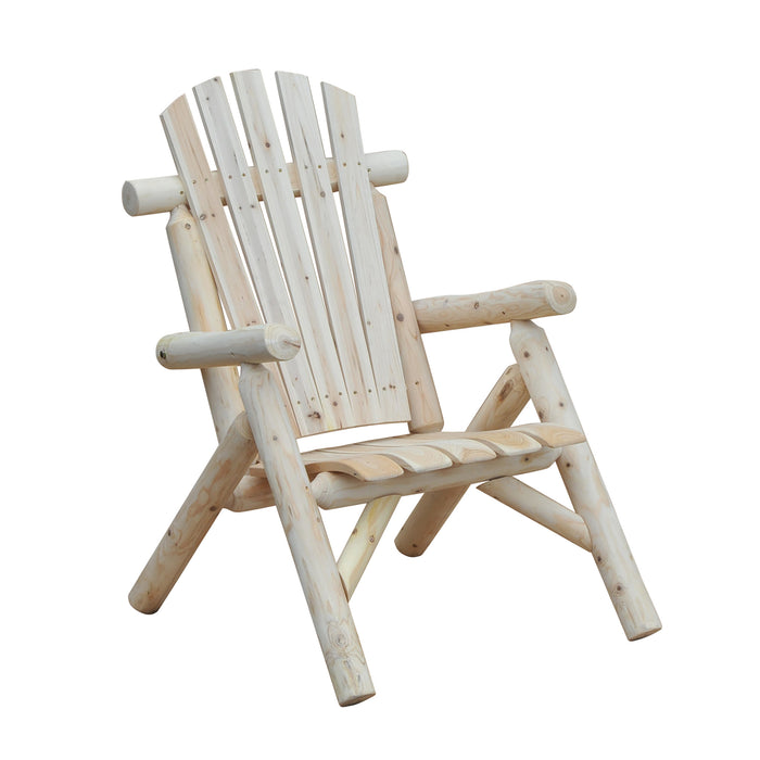 Fir Wood Adirondack Chair - Weather-Resistant Outdoor Patio & Deck Lounge Furniture - Ideal for Backyard Comfort and Relaxation