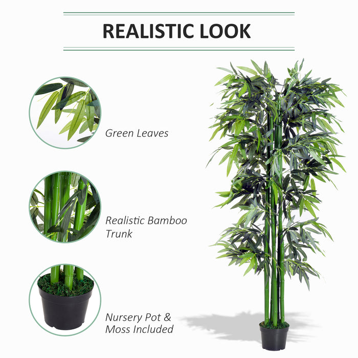 Artificial 6ft Bamboo Tree in a Pot - Lush Green Faux Plant for Decor - Ideal for Home and Office Aesthetics