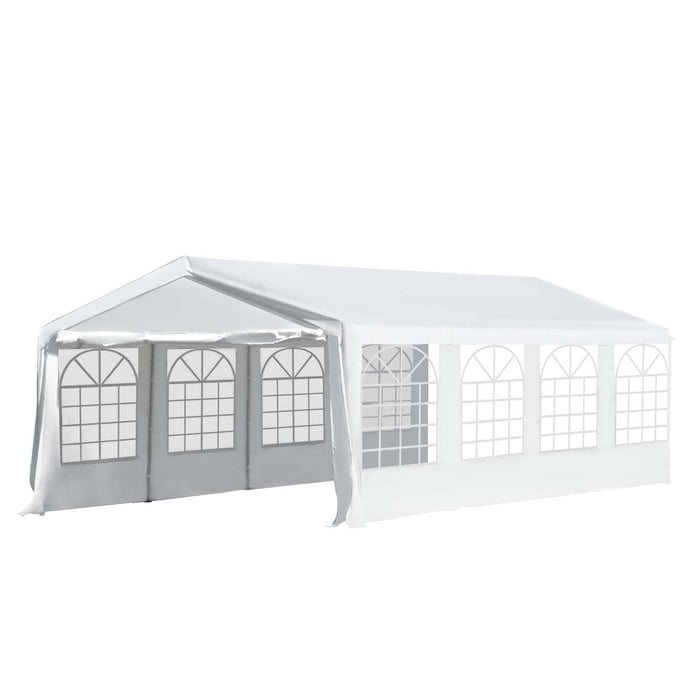 Heavy-Duty 8m x 4m Garden Gazebo Marquee - Portable Party Tent, Wedding Canopy, and Carport with Steel Frame - Ideal for Outdoor Events and Vehicle Protection