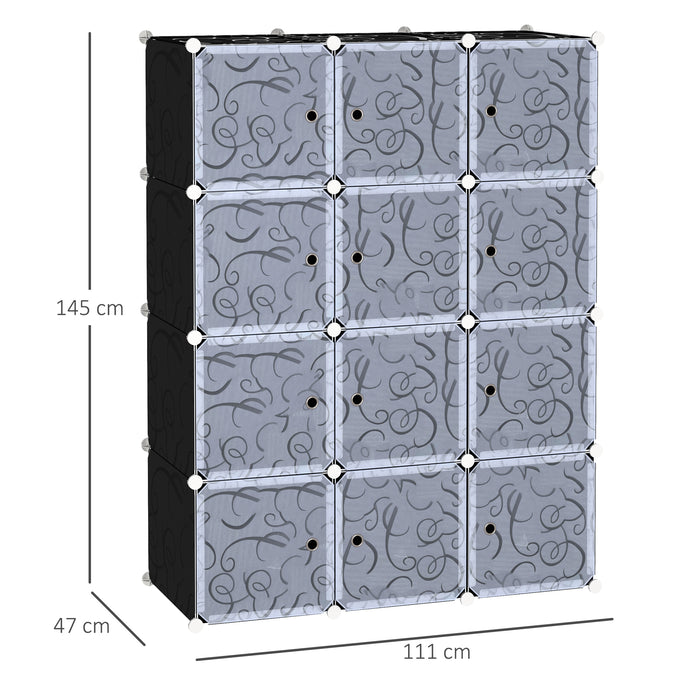 DIY Modular Wardrobe System - Interlocking Plastic Closet Cubes for Clothing Storage - Efficient Organiser for Bedroom Space Management