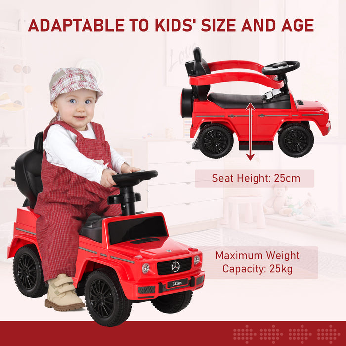 Mercedes-Benz G350 Licensed Ride-On - Toddler Push Car with Steering Wheel, Slider Walker - Safe Floor Vehicle for Children's Play and Mobility Development