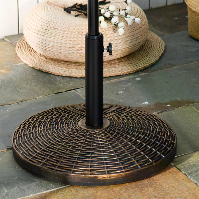 Heavy-Duty 25kg Patio Umbrella Base - Weather-Resistant Parasol Holder for Outdoor Use - Ideal Stand for Stability & Support