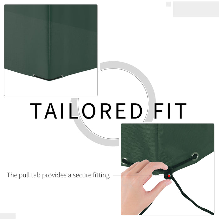 Oxford - Heavy-Duty Waterproof and Anti-UV Patio Furniture Cover for Outdoor Protection - Ideal for Garden Rattan Sets, Green, 255 x 142 x 86 cm