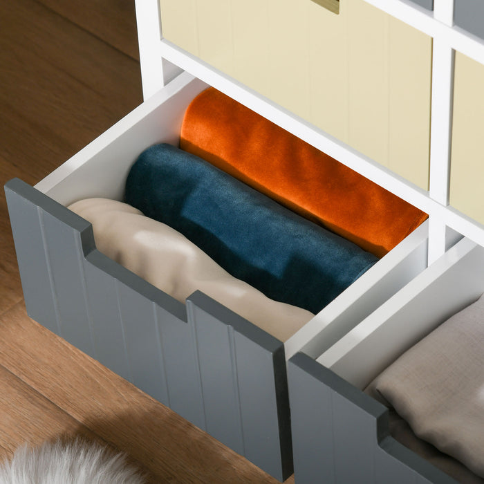 6-Drawer Storage Tower - Wooden Top Dresser Chest, Bedroom Closet Organizer - Ideal for Nursery, Hallway & Living Spaces