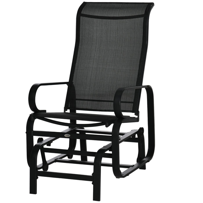 Garden Glider Rocker - Durable Metal Frame Outdoor Swing Seat for Relaxation - Perfect for Patio, Backyard, Poolside Lounging