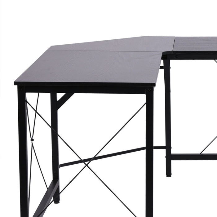 L-Shape Corner Gaming Desk - Spacious 76x150cm PC Workstation with 3 Worktops for Home Office - Ideal for Gamers and Remote Workers