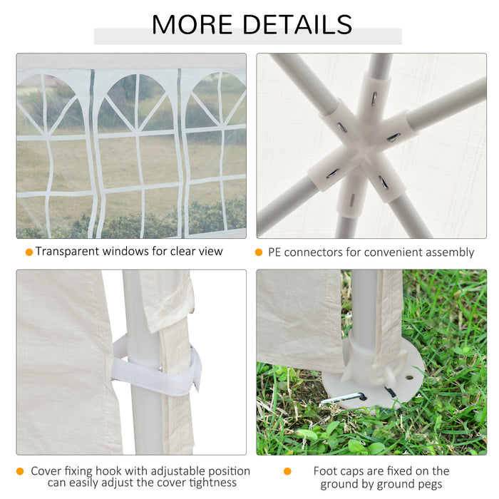 9x3m Garden Gazebo Marquee - Outdoor Party and Wedding Canopy Tent, White - Elegant Shelter for Special Events