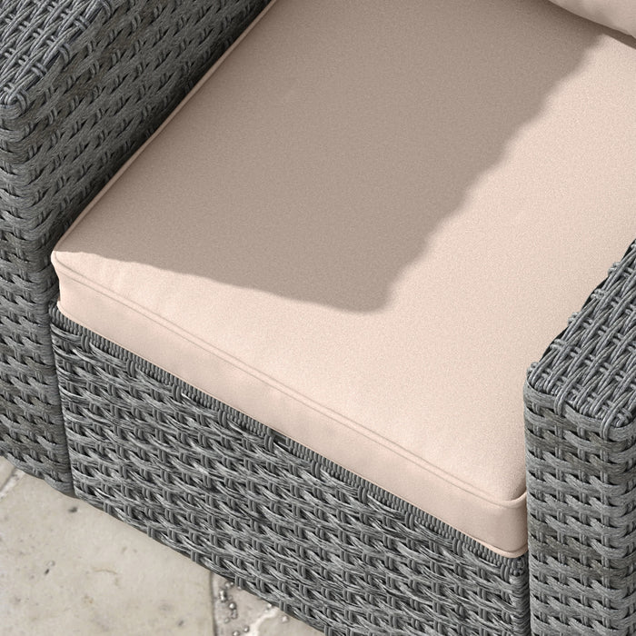 Beige Indoor/Outdoor Chair Cushion - 1-Piece Back and Seat Pillow for Patio Comfort - Perfect for Sprucing Up Garden Seating