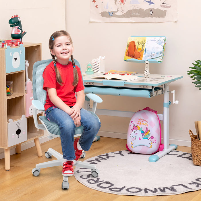 Functional Kids' Study Chair with Ergonomic Design - Breathable Mesh Back and Adjustable Features - Ideal for Comfortable Seating and Improved Posture in Children